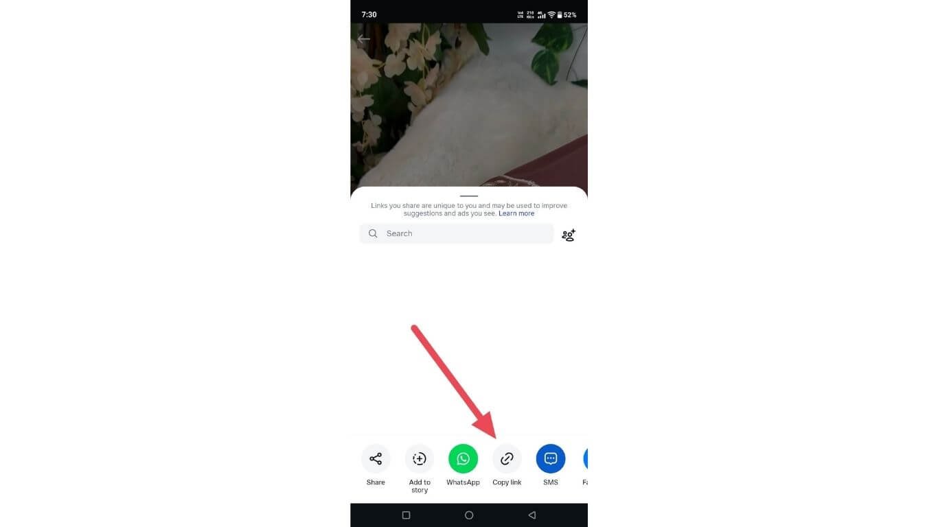 Copy Instagram video link directly from the Instagram app
